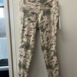 Athleta SalutationStash Printed Tight- Green and Pink